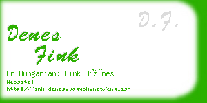 denes fink business card